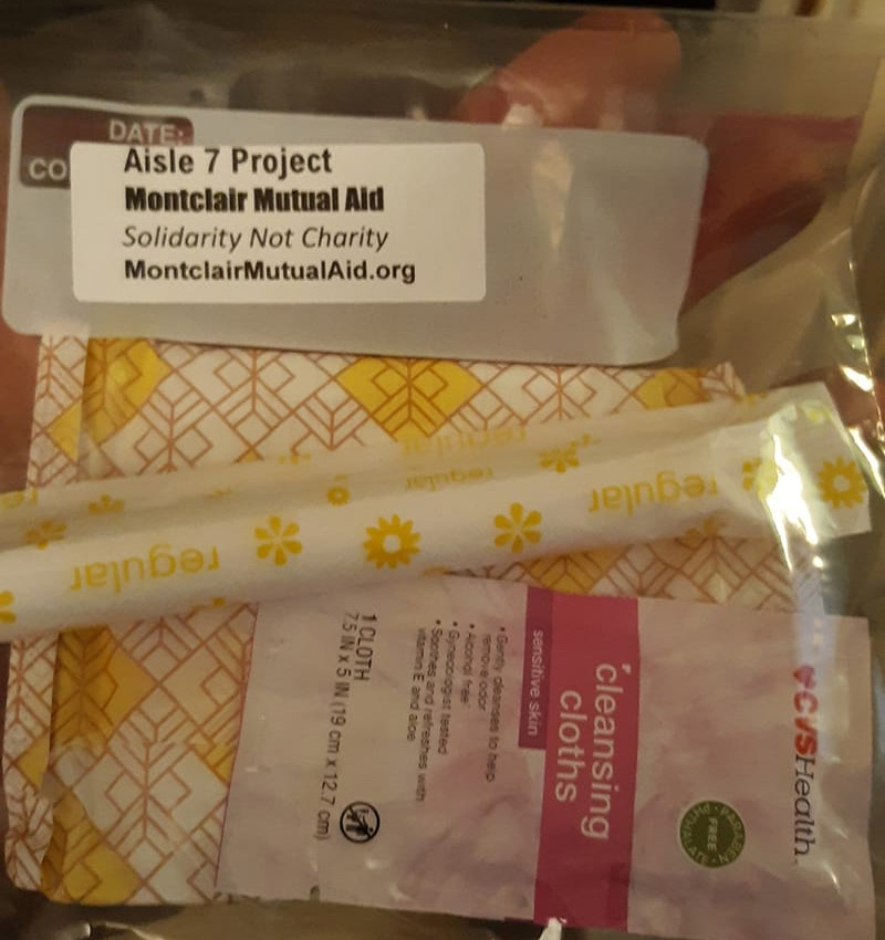 Aisle 7 – Montclair menstrual supplies