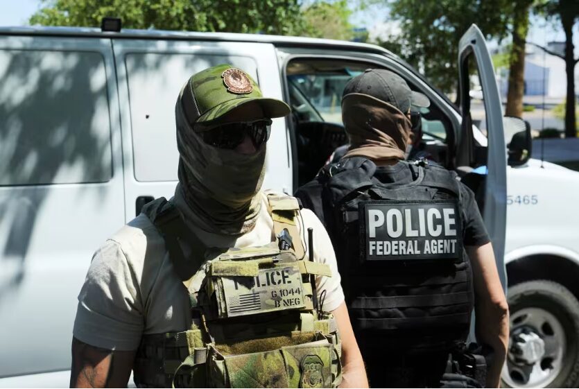 Masked ICE Officers